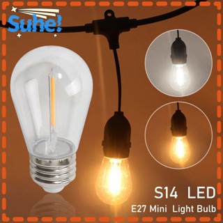 Suhe หลอดไฟคริสตัล E27 S14 LED 2W 1W 2200K สีขาว สําหรับตกแต่งบ้าน