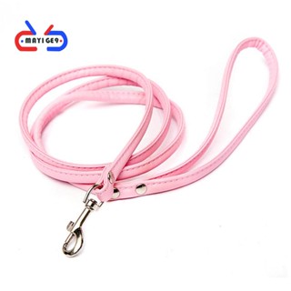 สายจูงหนัง สีชมพู สําหรับสัตว์เลี้ยง สุนัข แมว ขนาดเล็ก 1 ซม. X 120 ซม.