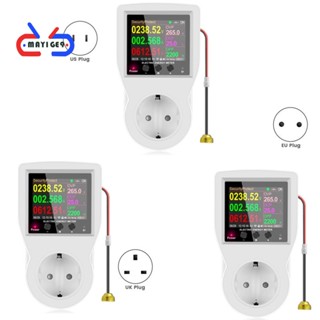 Tuya ปลั๊กไฟอัจฉริยะ Wifi AC โวลต์มิเตอร์ เทอร์โมสตัท พร้อมสวิตช์จับเวลา เซนเซอร์โพรบระบายความร้อน และทําความร้อน ปลั๊ก UK