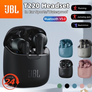 Jbl T220 TWS หูฟังบลูทูธไร้สาย HiFi กันน้ํา พร้อมไมโครโฟน สําหรับเล่นกีฬา