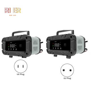 E-fast ที่ชาร์จแบตเตอรี่รถยนต์ กรดตะกั่ว 12V หน้าจอ LCD ที่ชาร์จแบตเตอรี่รถยนต์ ปลั๊ก US