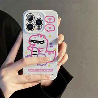 เคสโทรศัพท์มือถือแบบแข็ง ลายการ์ตูนไดโนเสาร์น่ารัก สร้างสรรค์ สําหรับ Iphone 14promax 13 11 12 14Pro XR XS