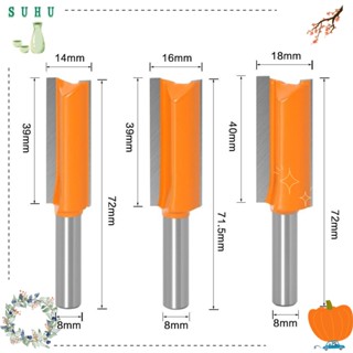 Suhu ดอกกัดมิลลิ่ง ก้านตรง 8 มม. ร่องคู่ สําหรับแกะสลัก|ดอกสว่านเราเตอร์ สําหรับงานไม้