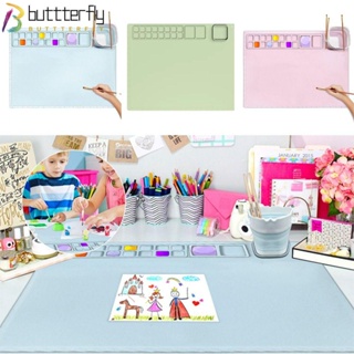 Buttterfly แผ่นบอร์ดซิลิโคน ไม่เหนียวติด ทนทาน สําหรับวาดภาพระบายสีน้ํา DIY