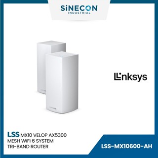 Linksys ลิงค์ซิส รุ่น MX10600-AH เร้าเตอร์ MX10 VELOP AX5300 MESH WiFi 6 SYSTEM TRI-BAND ROUTER Tri-Band WIFi (PACK2)