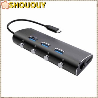 Shououy ฮับ Type-C 4K HDMI PD ชาร์จ USB 3.0 สําหรับแล็ปท็อป คอมพิวเตอร์