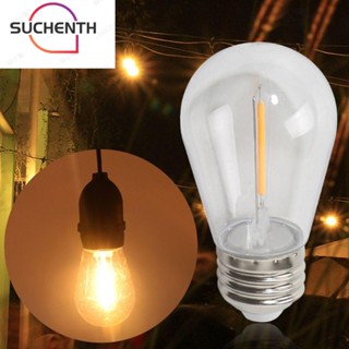 Suchenth หลอดไฟคริสตัล สีขาว 2W 1W S14 LED E27 2200K สําหรับตกแต่งบ้าน