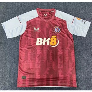 เสื้อกีฬาแขนสั้น ลายทีมชาติฟุตบอล Aston Villa 2324 ชุดเหย้า คุณภาพสูง