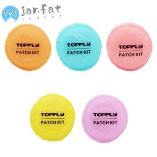 Janfat แผ่นปะยาง ทรงกลม 5 สี สําหรับซ่อมแซมยางล้อรถจักรยานเสือภูเขา 14 ชิ้น