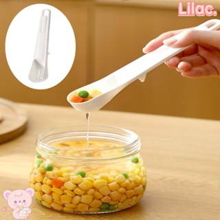 Lilac 2-in-1 ส้อมจิ้มผลไม้ พลาสติก ขนาดเล็ก แบบพกพา ทนทาน อเนกประสงค์ สีขาว สําหรับตักน้ํามัน น้ําผลไม้