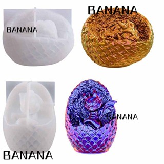 Banana1 แม่พิมพ์ซิลิโคนเรซิ่น อีพ็อกซี่ รูปมังกร แฮนด์เมด สําหรับทําไข่ DIY