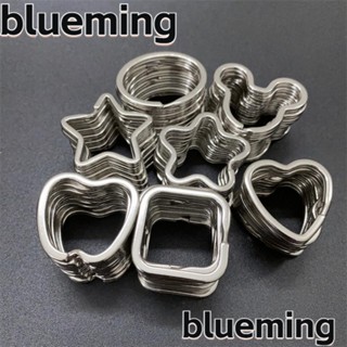 Blueming2 พวงกุญแจสเตนเลส จี้รูปดาวห้าแฉก 10 ชิ้น ต่อล็อต DIY