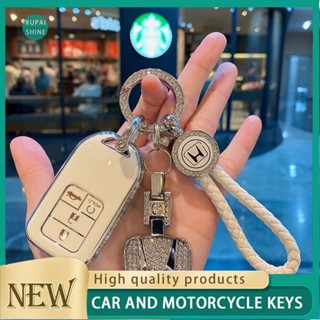 Xps ปลอกกุญแจรถยนต์ แบบหนัง โลหะ อุปกรณ์เสริม สําหรับ Honda City Civic BRV HRV CRV Civic Type R WRV ACCORD Odyssey