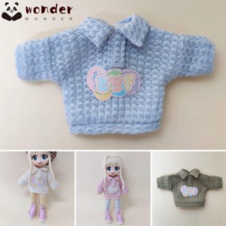 Wonder ชุดมินิเดรสกันหนาว ผ้าถัก หลากสี สําหรับตุ๊กตา DIY