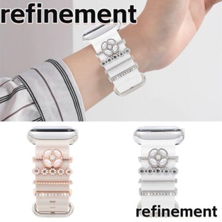 Refinement เครื่องประดับสายนาฬิกาข้อมือ เข็มกลัดโลหะ ประดับเพชร แฟชั่น