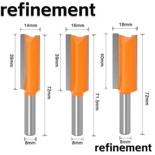 Refinement ดอกกัดมิลลิ่ง ก้านตรง 8 มม. ทนทาน สําหรับแกะสลัก|ดอกสว่าน ขลุ่ยคู่ สําหรับงานไม้