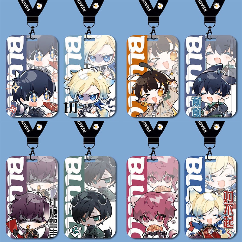 Blue Lock Custom Personal ID Card Holder Student Campus Card Holder Work ID Personal ID Lanyard