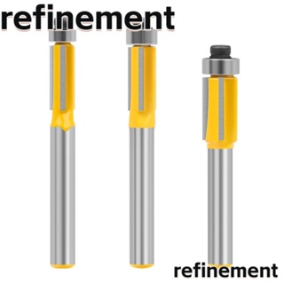 Refinement ดอกสว่านเราเตอร์ 3 ใบมีด พร้อมตลับลูกปืน คาร์ไบด์ ประสิทธิภาพสูง 6 มม. 6.35 มม. สําหรับงานไม้