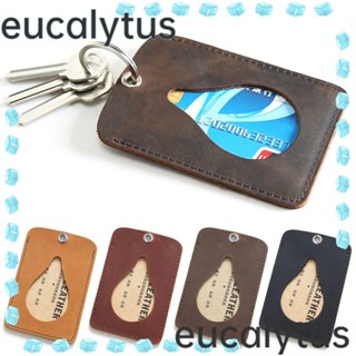 Eucalytus1 ซองใส่บัตรเครดิต บัตรธนาคาร หนังวัวแท้ แบบบาง ขนาดเล็ก