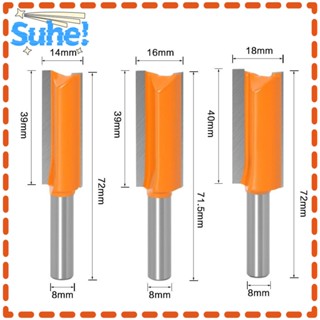 Suhe ดอกกัดมิลลิ่ง ก้านคู่ 8 มม. สําหรับแกะสลัก|ดอกสว่านฟันตรง สําหรับงานไม้