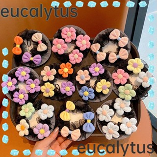 Eucalytus1 ที่ม้วนผม ประดับโบว์ ดอกไม้น่ารัก สําหรับเด็กผู้หญิง