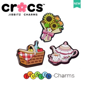 Jibbitz crocs ช่อดอกไม้ ตะกร้า ซีรีส์ หัวเข็มขัดรองเท้า อุปกรณ์เสริมรองเท้า การ์ตูนน่ารัก ตกแต่ง จี้ charm crocs