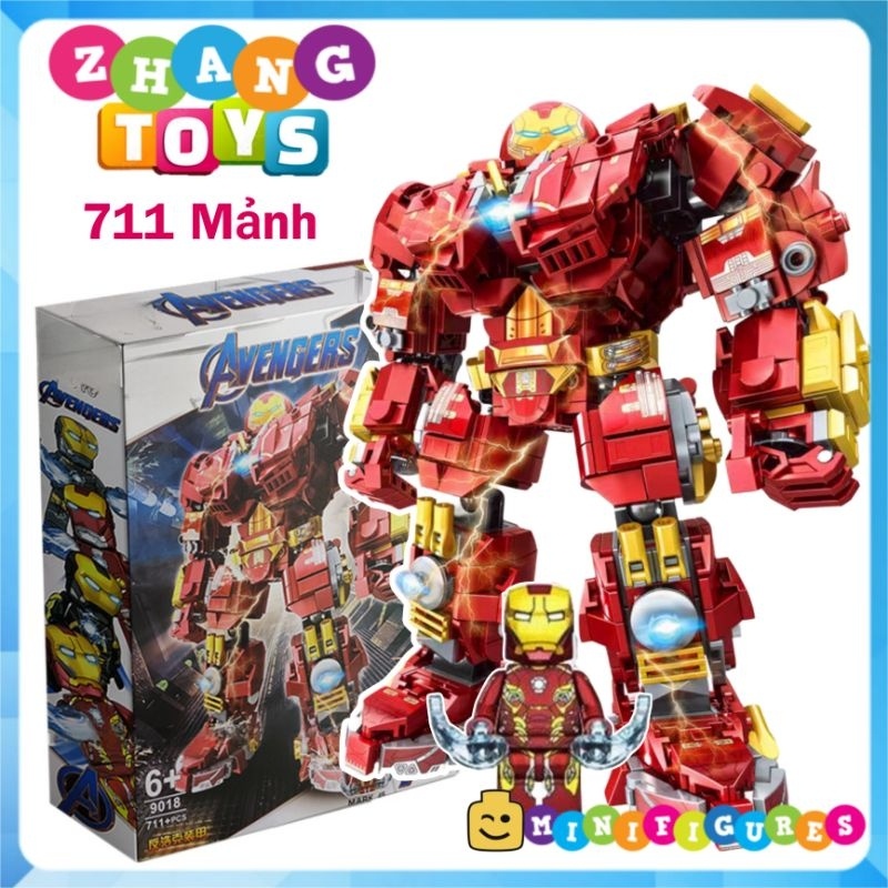 Hulkbuster Armor Iron Man Iron Man ปริศนาของเล ่ นรวมถึง 711 Pretty Minifigures 9018 XH9018 X9018