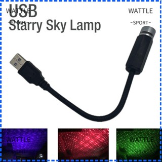 Wattle โคมไฟ LED รูปดาว ยืดหยุ่น ชาร์จ USB สําหรับติดหลังคารถยนต์