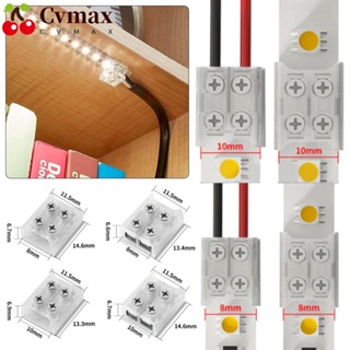 Cvmax คลิปหัวเข็มขัด PP LED ใส 8 มม. 10 มม. 2PIN ความหนาแน่นสูง สําหรับเชื่อมต่อสายไฟ