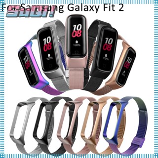 Suqi สายรัดข้อมือ หัวเข็มขัด สายรัดข้อมือโลหะ สําหรับ Galaxy Fit 2 R220