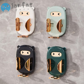 Janfat ที่วางแปรงสีฟันไฟฟ้า เซนเซอร์แรงโน้มถ่วง มีกาวในตัว แบบพกพา สีดํา และสีขาว สําหรับห้องน้ํา 2 ชิ้น