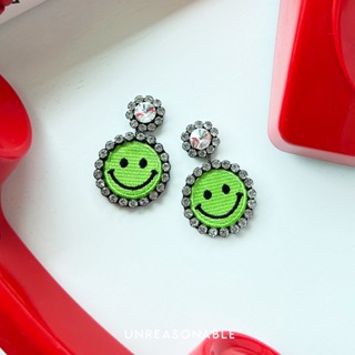 ต่างหู Drop Smiley สีเขียว น้ำหนักเบา สวยใส่สบาย Unreasonable Accessories UA0884-03