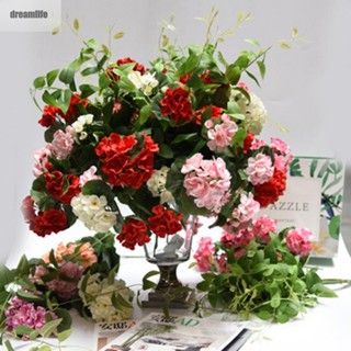 【DREAMLIFE】1pcs Artificial Geranium Flowers Plant Artificial Plants Artificial Flower