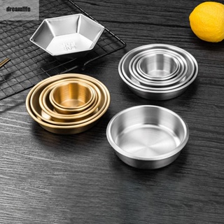 【DREAMLIFE】Dish Dipping Dips Food Grade Sauces Stainless Steel Small Bowl Food Outlets