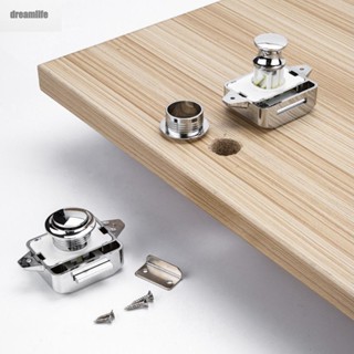 【DREAMLIFE】Button Catch Lock Button Cabinet Camper Cupboard Door Hardware L-shaped Plate