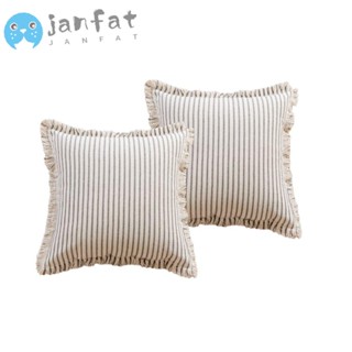 Janfat ปลอกหมอน ผ้าลินิน ทรงสี่เหลี่ยม 20x20 นิ้ว สีเทา สไตล์โมเดิร์น สําหรับตกแต่งห้องนั่งเล่น 2 ชิ้น