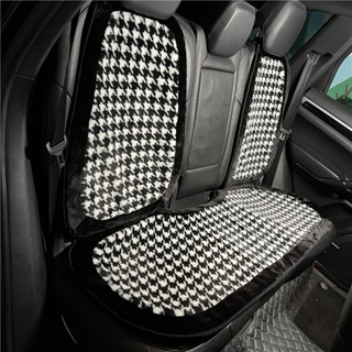 New Winter Car Cushion Plush Warm and Comfortable Car Seat Cushion Houndstooth Fashion Car Universal Car seat cushion car interior accessories