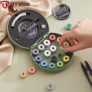 Myron ชุดอุปกรณ์เย็บผ้า เข็มเย็บผ้า ขนาดเล็ก สีเขียว DIY สําหรับผู้เริ่มต้น