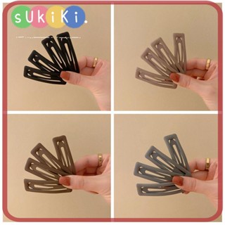 Sukiki กิ๊บติดผม เนื้อแมตต์ สีเทาหวาน เครื่องประดับผม อินเทรนด์ 1 ชิ้น