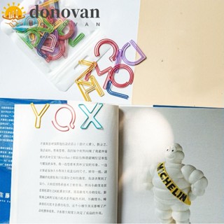 Donovan คลิปหนีบกระดาษ ที่คั่นหนังสือ รูปตัวอักษร หลากสีสัน DIY สําหรับสํานักงาน