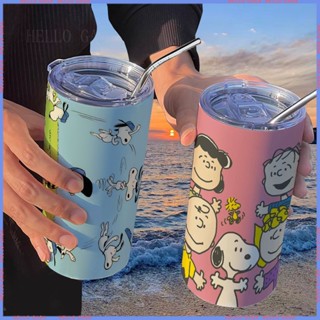 🥤Animation Peripheral Limited 🥤Water Cup🥤กระติกน้ําร้อน สเตนเลส ลายสนูปปี้น่ารัก แบบพกพา สําหรับออฟฟิศ