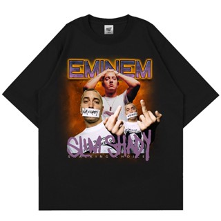 เสื้อยืด | เสื้อโอเวอร์ไซซ์ | Eminem | สีดํา | ขนมขบเคี้ยว