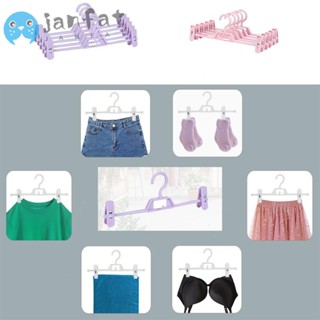 Janfat ไม้แขวนเสื้อพลาสติก 2 สี อเนกประสงค์ พร้อมคลิปหนีบ 10 ชิ้น