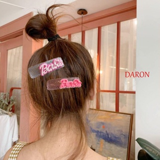 Daron กิ๊บติดผม ปักเลื่อม รูปการ์ตูนบาร์บี้ Y2k สีชมพู สําหรับเด็กผู้หญิง