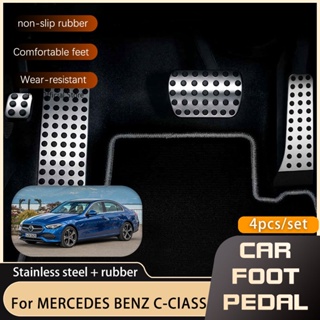 ที่เหยียบเท้ารถยนต์ AT MT สเตนเลส กันลื่น สําหรับ Mercedes Benz C C Class W202 W203 W204 W205 W206