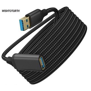 ☼Wt สายเคเบิลต่อขยายข้อมูล USB30 ตัวผู้ เป็นตัวเมีย น้ําหนักเบา สําหรับแล็ปท็อป