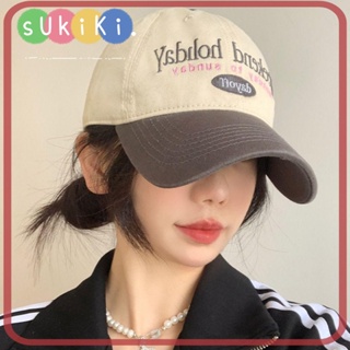 Sukiki หมวกเบสบอล ผ้าฝ้าย โพลีเอสเตอร์ ปักลายหางม้า ปรับได้