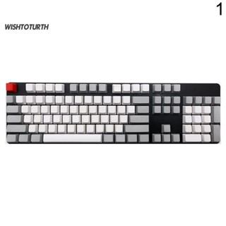 ☼Wt ปุ่มกดคีย์บอร์ด PBT กันแสง ไม่มีตัวอักษร 108 ชิ้น สําหรับคีย์บอร์ด Mechanical