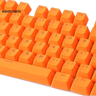 ☼Wt ปุ่มกดคีย์บอร์ด 106 คีย์ PBT สีพื้น แบบเปลี่ยน สําหรับคีย์บอร์ด Mechanical