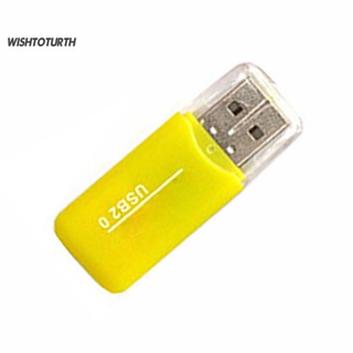 ☼Wt อะแดปเตอร์การ์ดรีดเดอร์ดิจิทัล USB 20 TF Micro Security สําหรับแล็ปท็อป